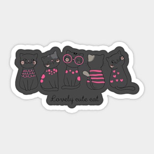 lovely eute cat Sticker